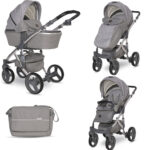 Καρότσι 2σε1 με ξεχωριστό Πορτ μπεμπέ Rimini Premium Lorelli Grey 10021622342
