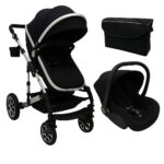 Πολυκαρότσι Μετατρεπόμενο 3σε1 με Car Seat 0-13kg Nesna Beboulino Black 2025 60206980006
