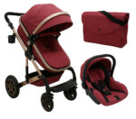 Πολυκαρότσι Μετατρεπόμενο 3σε1 με Car Seat 0-13kg Nesna Beboulino Bordeaux 2025 60206980020