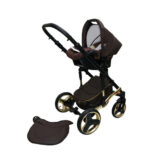 Πολυκαρότσι 3σε1 με ξεχωριστό Πορτ μπεμπέ και Car Seat 0-13kg Comodo Cappuccino 15 Eco Leather Mikrus 60306350028 - Image 3