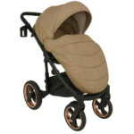 Πολυκαρότσι 3σε1 με ξεχωριστό Πορτ μπεμπέ και Car Seat 0-13kg Comodo Mikrus Gold Mocca 16 Eco Leather 60306350707 - Image 2
