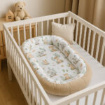 Maboo: Βρεφική Φωλιά Διπλής Όψεως 90x50x10cm Velvet Happy Savanna Maboo - Image 2