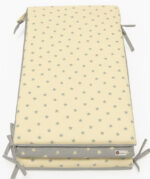 Προστατευτική Πάντα Κούνιας 2 όψεων 60x120cm Beboulino Beige Grey Stars 70507701712