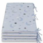 Προστατευτική Πάντα Κούνιας 2 όψεων 60x120cm Beboulino Blue Moon Stars 70507701721
