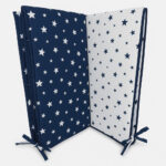 Προστατευτική Πάντα Κούνιας 4τμχ 70x140cm Beboulino Dark Blue Stars 70507711850 - Image 3