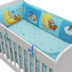 Προστατευτική Πάντα Κούνιας 4τμχ 70x140cm Beboulino Blue Honey 70518710070