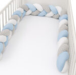 Πάντα-πλεξούδα 220x22cm Beboulino White/Blue/Grey 75500050121 - Image 2