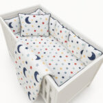 Σετ Προίκα Κούνιας 60x120cm Beboulino Dark Blue Moon Stars 79017200060