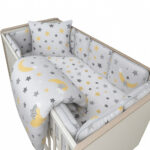 Σετ Προίκα Κούνιας 70x140cm Beboulino Grey Moon Stars 79017290070