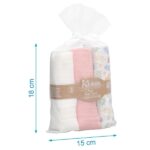 Kiokids: Μουσελίνα Bamboo Spring Ροζ 70x70εκ. Σετ3τμχ - Image 3