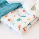 Kiokids: Μουσελίνα Bamboo Ocean Μπλε 70x70εκ. Σετ3τμχ. - Image 2