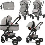 Πολυκαρότσι Μετατρεπόμενο 3σε1 με Car Seat 0-13kg Alba Premium Lorelli Steel Grey 10021472184