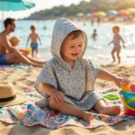 Walking Mum: Πόντσο Πετσέτα Microfiber SPF 50+ Flowers 9-24 μηνών