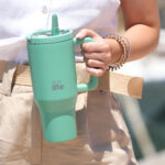 Ecolife Tumbler Green Tea 900ml (2Handles Lid) - Image 7