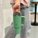 Ecolife Tumbler Green Tea 900ml (2Handles Lid) - Image 6