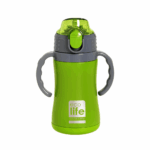 Ecolife Παιδικό Παγούρι Θερμός Ανοξείδωτο με Καλαμάκι Πράσινο 300ml