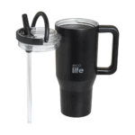 Ecolife Tumbler Rich Black 900ml (2Handles Lid) - Image 2