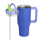 Ecolife Tumbler Blue Purple 900ml (2Handles Lid) - Image 2