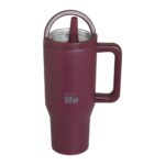 Ecolife Tumbler Cranberry 900ml (2Handles Lid) - Image 4