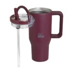 Ecolife Tumbler Cranberry 900ml (2Handles Lid) - Image 2