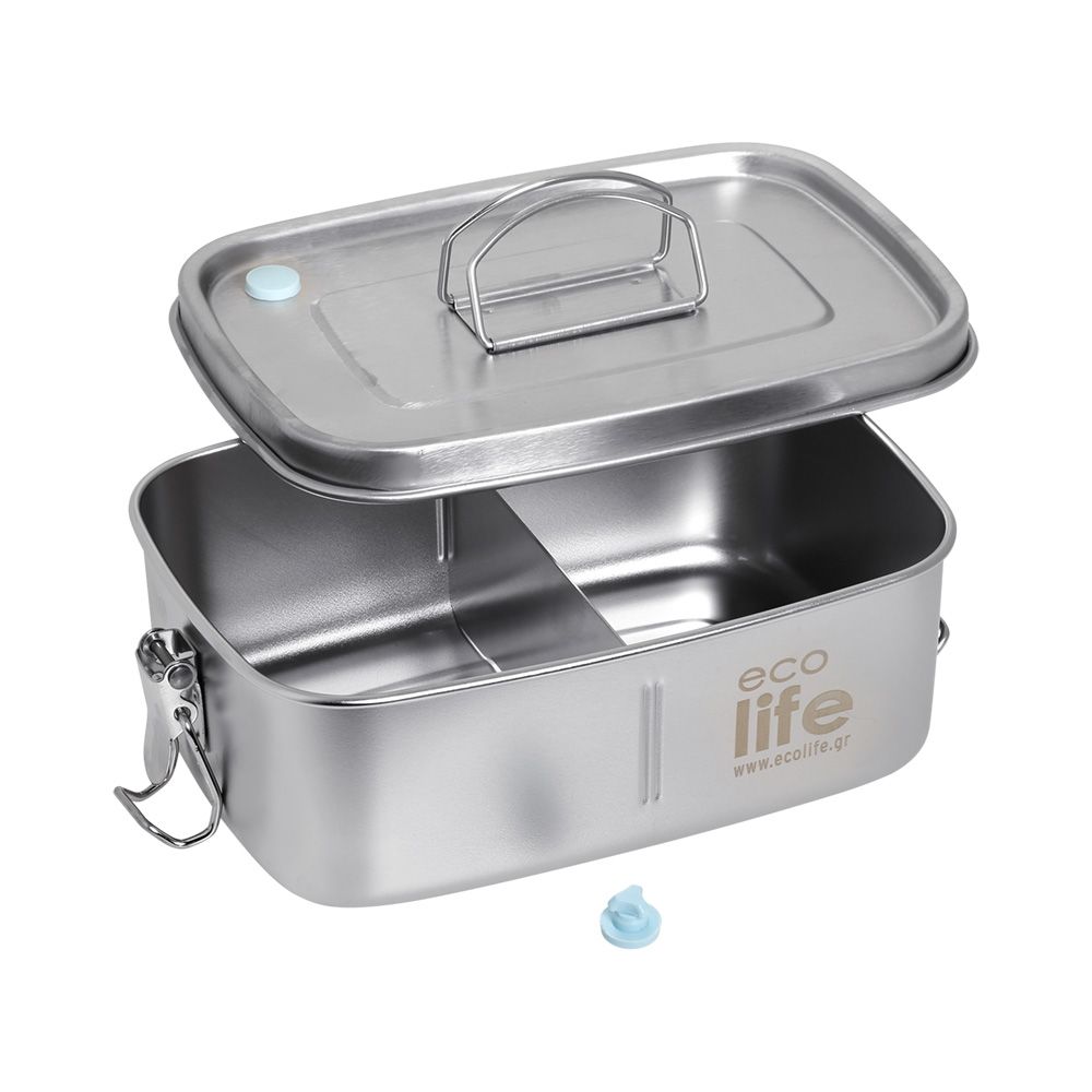 eco25_530 _1-29a62218 Ecolife Ανοξείδωτο Φαγητοδοχείο 1lt Μονού Τοιχώματος (Ανοξείδωτο Καπάκι) - Image 1