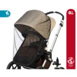 Kiokids: Κουνουπιέρα Καροτσιού-Λίκνου Mαύρη 130x42εκ.