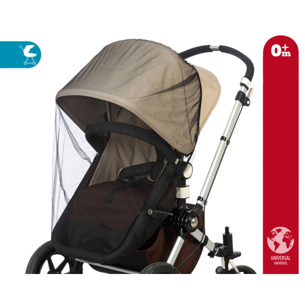 Kiokids: Κουνουπιέρα Καροτσιού-Λίκνου Mαύρη 130x42εκ.
