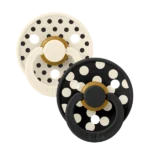 BIBS – STUDIO COLLECTION ΣΕΤ ΠΙΠΙΛΕΣ 2ΤΜΧ – POLKA DOT IVORY/BLACK – ΣΤΡΟΓΓΥΛΗ No1 - Image 2