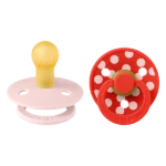 BIBS – STUDIO COLLECTION ΣΕΤ ΠΙΠΙΛΕΣ 2ΤΜΧ – POLKA DOT CANDY APPLE/BLOSSOM – ΣΤΡΟΓΓΥΛΗ No1