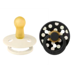 BIBS – STUDIO COLLECTION ΣΕΤ ΠΙΠΙΛΕΣ 2ΤΜΧ – POLKA DOT BLACK/IVORY – ΣΤΡΟΓΓΥΛΗ No2
