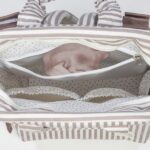 Walking Mum: Τσάντα Αλλαξιέρα Backpack Praline Strips Moka - Image 4