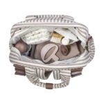 Walking Mum: Τσάντα Αλλαξιέρα Backpack Praline Strips Moka - Image 5