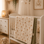 Grandes Suenos Χειμερινή Κουβέρτα Minky simple - Μανιτάρια Πράσινο 75x100cm