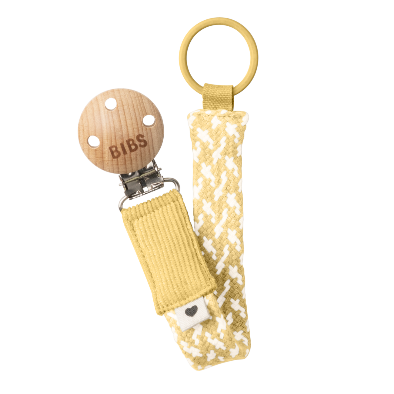 9401113_5713795246762_BIBS_PacifierClip_Braided_PaleButter_2000x2000-1300x1300 ΚΛΙΠ ΠΙΠΙΛΑΣ BIBS PACI BRAID PALE BUTTER/IVORY - Image 1