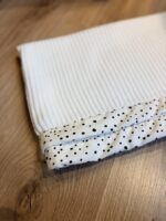 Grandes Suenos βαμβακερή πλεκτή κουβέρτα Πουά Λευκή 75x100cm - Image 2