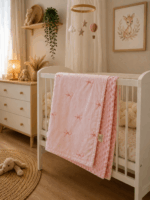 Grandes Suenos Χειμερινή Κουβέρτα Minky simple - Φιογκάκια 75x100cm