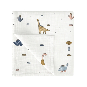 panamousel_31195707 Bimbidreams Πάνα Μουσελίνα Bamboo Dinosaurius 120x120εκ. - Image 1