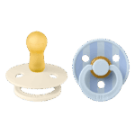 BIBS – STUDIO COLLECTION ΣΕΤ ΠΙΠΙΛΕΣ 2ΤΜΧ – BLOCK BABY BLUE/DUSTY BLUE – ΣΤΡΟΓΓΥΛΗ No2