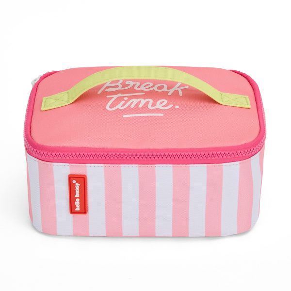 HELLO HOSSY. Τσάντα μεταφοράς φαγητού Pink Stripes
