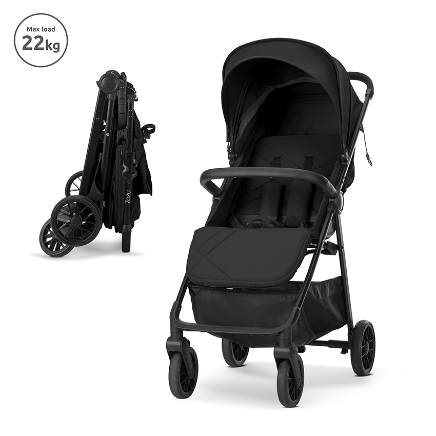 10022032601-01 Καρότσι Περιπάτου Zozu 0-22kg Lorell Black 10022032601 - Image 1