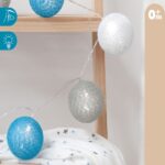 Φωτάκια Διακόσμησης Δωματίου Led Πετρόλ/Γκρι 9τμχ. - Image 2