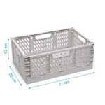 Πτυσσόμενο κουτί αποθήκευσης Γκρι 31x20x12εκ. - Image 2