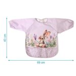 Αδιάβροχη Σαλιάρα-Ποδιά με Μανίκια Lavender Bunny - Image 3