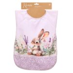 Αδιάβροχη Σαλιάρα-Ποδιά με Μανίκια Lavender Bunny - Image 4