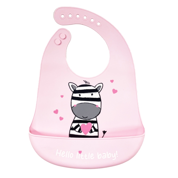 30017254 Σαλιάρα Σιλικόνης Zebra Pink - Image 1