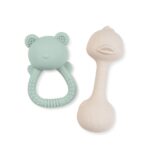 Σετ Κουδουνίστρες Σιλικόνης "Tiny Treasures" Mint +6Μ