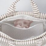 Τσάντα Αλλαξιέρα Praline Strips Moka 44x29x12εκ. - Image 4