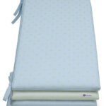 Προστατευτική Πάντα Κούνιας 2 όψεων 60x120cm Beboulino Blue Grey Stars 70507701701