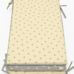 Προστατευτική Πάντα Κούνιας 2 όψεων 60x120cm Beboulino Beige Grey Stars 70507701712