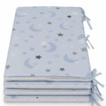 Προστατευτική Πάντα Κούνιας 2 όψεων 60x120cm Beboulino Blue Moon Stars 70507701721